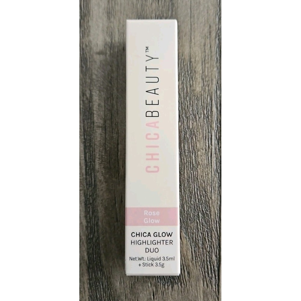 CHICA BEAUTY Rose Glow Highlighter Duo Stick NIB